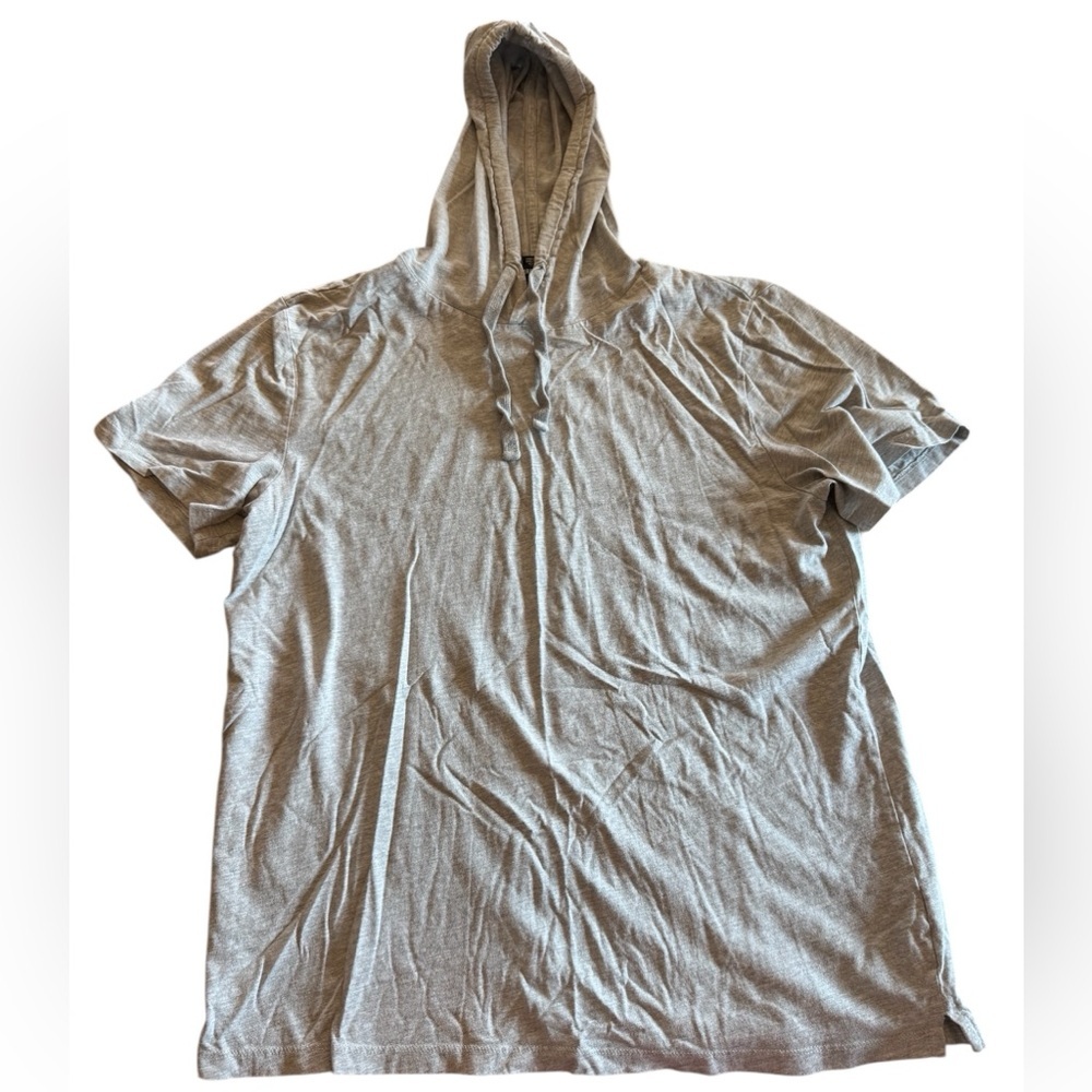 Men’s Forever 21 Light Gray Short Sleeve Hoodie L